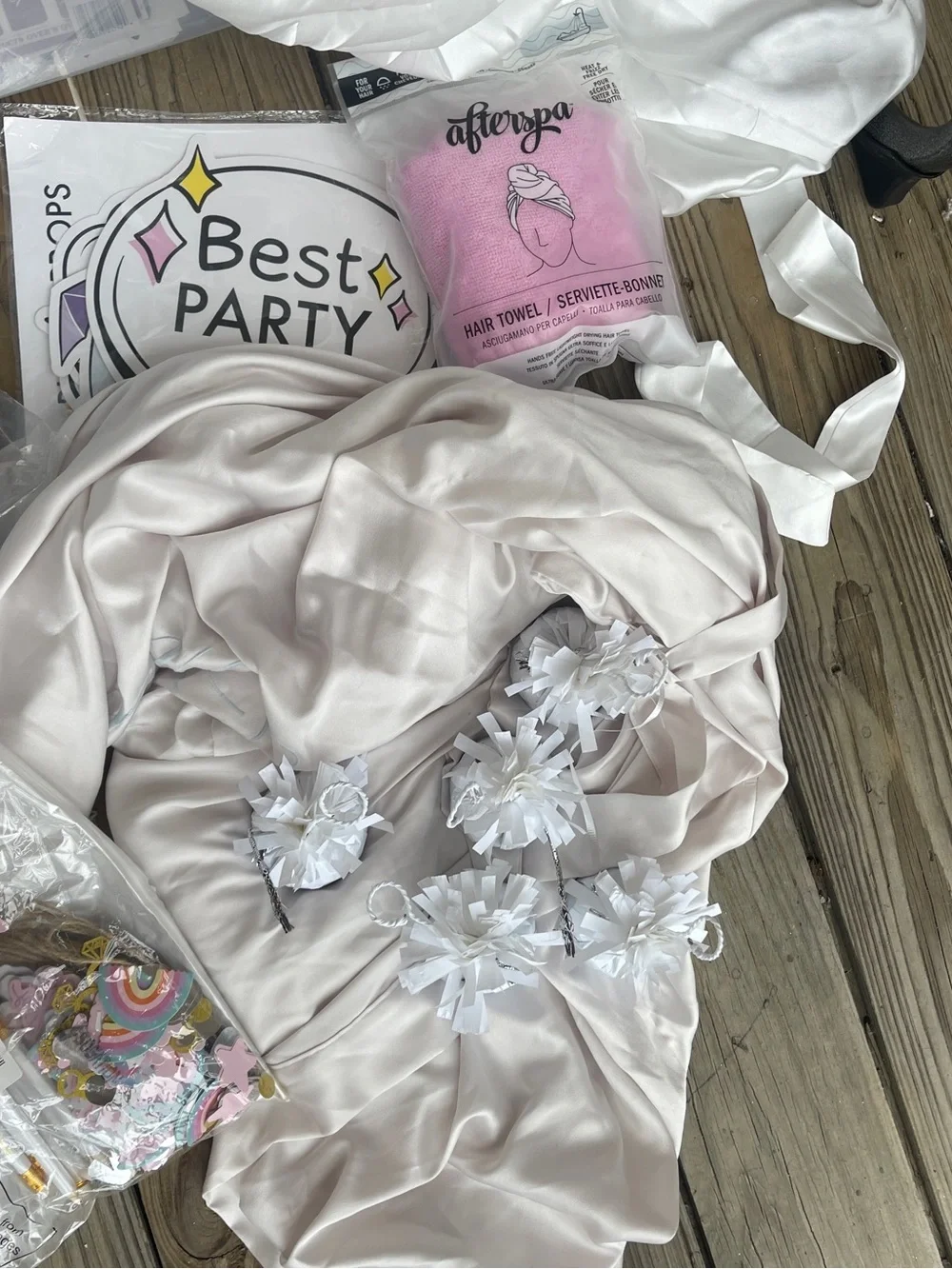 Bride wedding Bundle - Robes, cake topper, ring ice cubes
